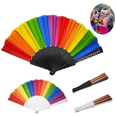 Rainbow Hand Fans