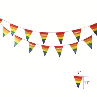 Triangle Rainbow Bunting Banner