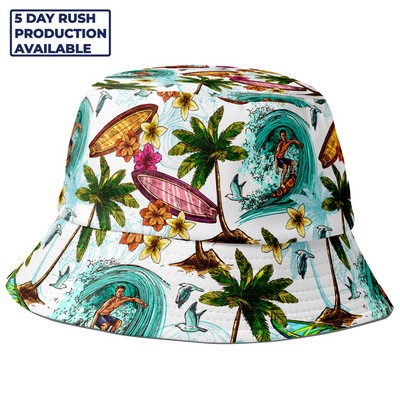 Premium Performance Poly Sublimation Single-Sided Bucket Hat