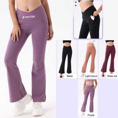 High Waisted Bootcut Yoga Pants With Pocket For Women Flare Yoga Leggings