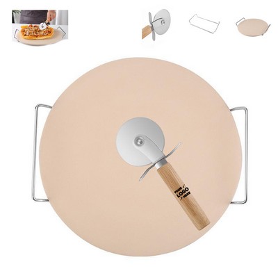 13" Pizza Stone Set-Beige