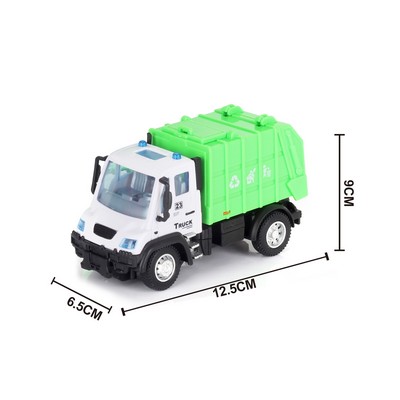 1:64 Pull Back Car Toy Sanitation Garbage Truck