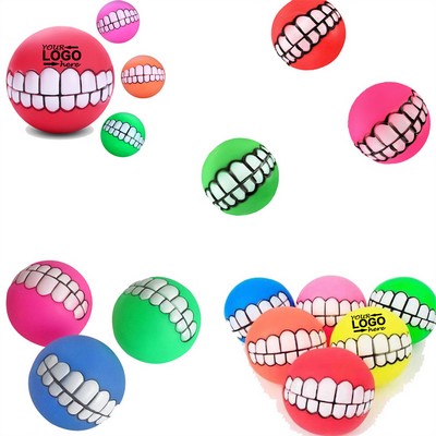 Funny Tooth Ball Dog Squeaky Toy