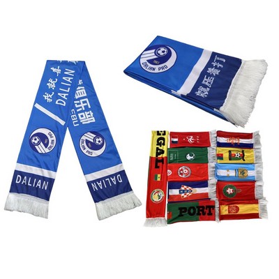 Polyester Soccer Scarf with Tassels