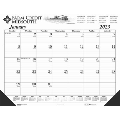 Desk Pad Calendar w/2 Corners & Gumming