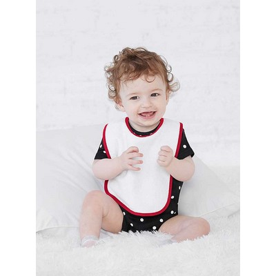 Rabbit Skins Infant Velcro® Contrast Trim Terry Cloth Bib