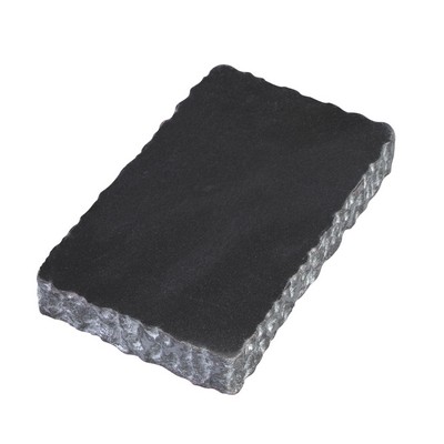 Jet Black Rectangular Marble Base w/ Chisel Edge (6"x¾"x4")