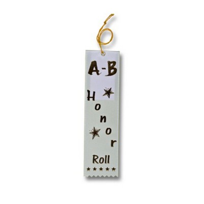 2"x8" A-B Honor Roll Stock Carded Award Ribbon