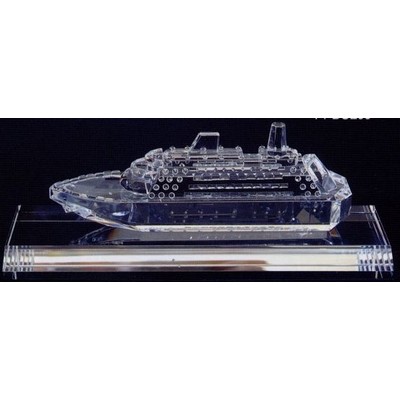 Crystal Crystal Cruise Ship (8"x1 3/4"x3")