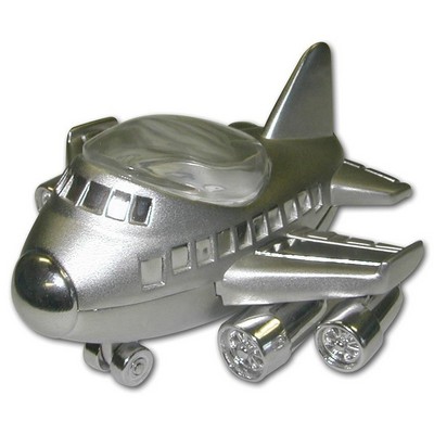 Miniature Jumbo Jet Replica Metal Clock