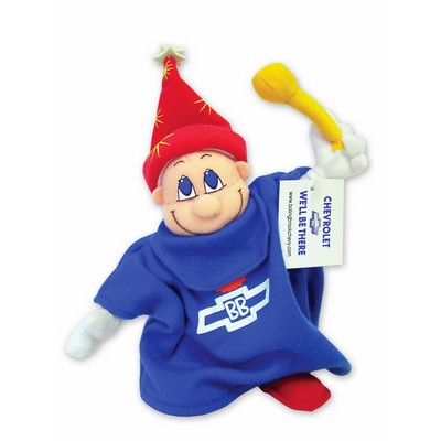 Custom Plush Auto Dealer Wizard w/ Press-Activated Lighted Wand