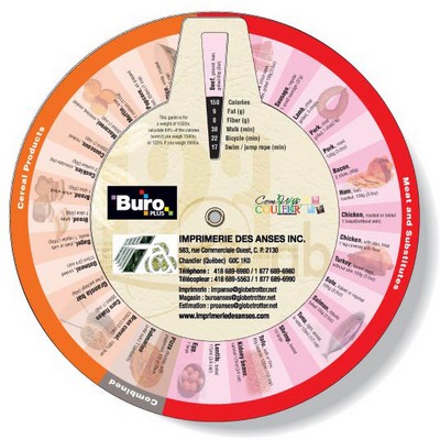 3 Wheel Calorie Counter Calculator (English), Full Color