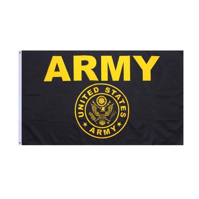 Black & Gold Army Flag