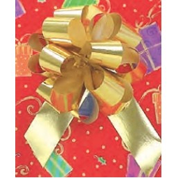 Gold 1 1/4" Diameter Glitter Star Bow (1/4" Ribbon)