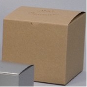 Recycled Natural Kraft Brown Groove Tuck-It® One-Piece Folding Gift Box (2"x2"x2")