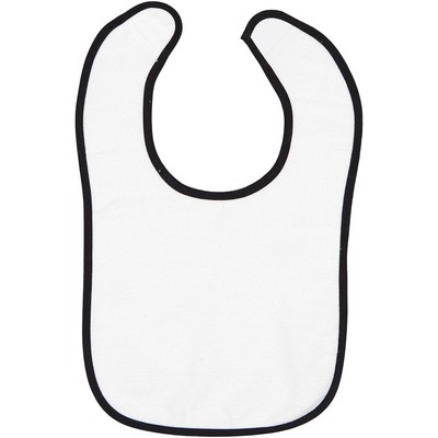 Rabbit Skins Infant Contrast Trim Terry Bib