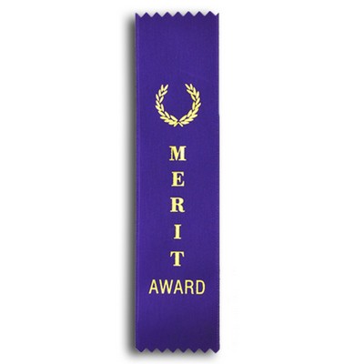 Merit Award Standard Stock Ribbon w/ Pinked Ends (2"x8")