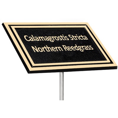 Cast Aluminum Outdoor Award Plaque-Stake Mount 6x8 - Brown/Gold