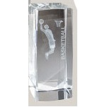 Male Basketball Stock Sports Crystal Award (4.5" x 2")