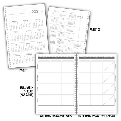 Planner Insert Set 4: 53-Week DIY Daily Planner, Large