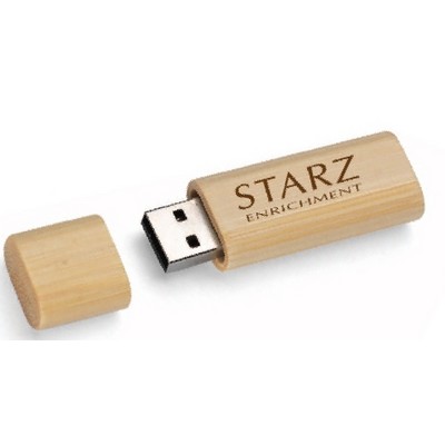 Bamboo USB Flash Drive w/Key Chain (64 GB)