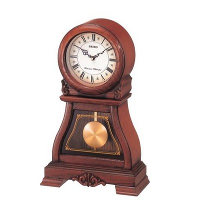 Seiko Chime Solid Oak Mantel Clock w/ Hand Rubbed Finish