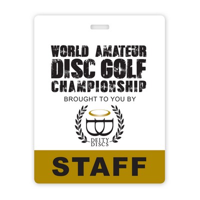 Laminated Paper Event Badge (3.5"x4.5") Rectangle