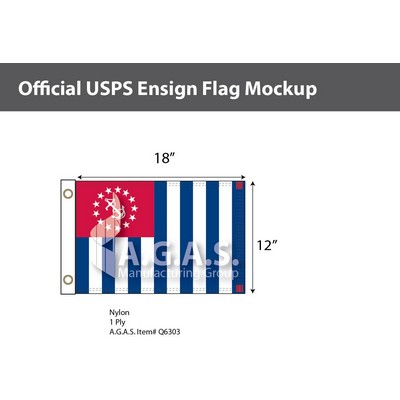 USPS Yacht Ensign Deluxe Flags 12x18 inch