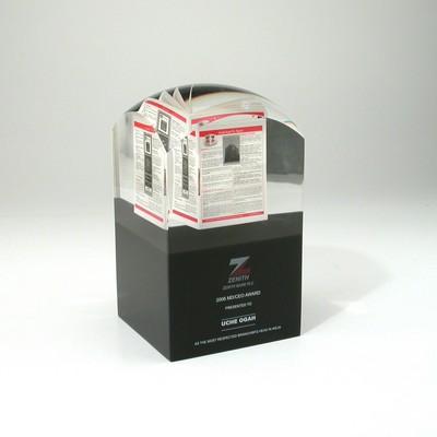 Domed Cube Lucite® Embedment Award (3" x 3" x 5 1/4")