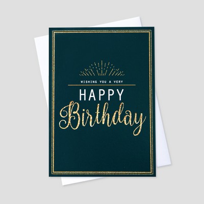 Golden Rays Birthday Greeting Card