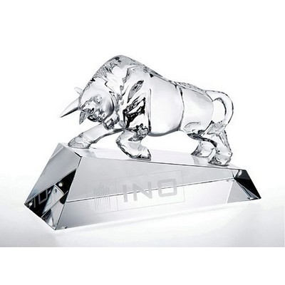 Fierce Bull Optic Crystal Award