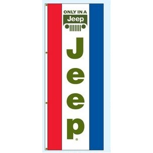 Single Face Interceptor® Drape Flags (Center Panel - Jeep®) (3' x 8')