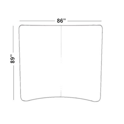 8' WaveLine® Tall Curved Frame Only