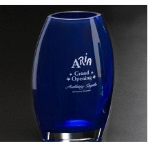 Cobalt Oval Vase 12"