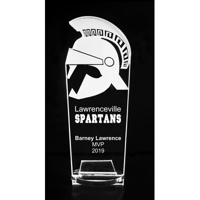 VALUE LINE! Acrylic Engraved Award - 8" Tall - Spartan-Trojan-Titan