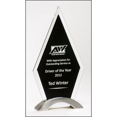 Diamond Glass Award, 5-1/8 " x 9-1/2 "