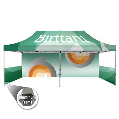 Canopy Tent Tenda 10' x 20' Aluminum Canopy Single Sided Graphic Package