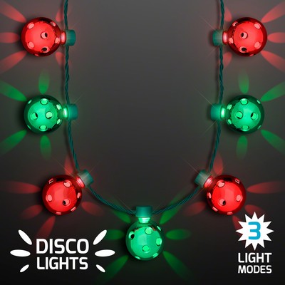 Christmas Disco Light Up Party Necklace - BLANK