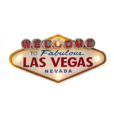 Welcome to Las Vegas LED lit metal wall décor