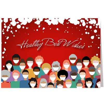 Masked Group Covid-19 Holiday Greeting Card