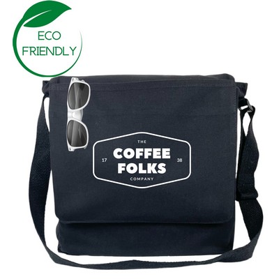 Everyday Canvas Messenger Bag - Black