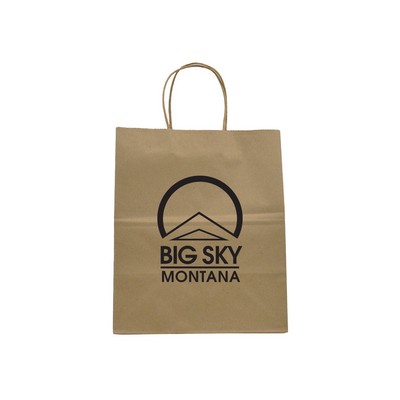 Kraft Paper Shopping Bag (10"x6.75"x12")