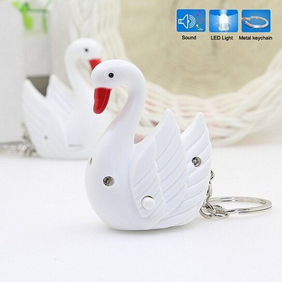 Swan LED Sound Keychain