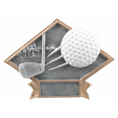 6" x 4 1/2" Golf Diamond Plate Resin