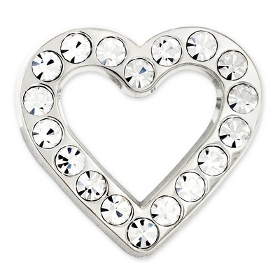 Rhinestone Heart Pin