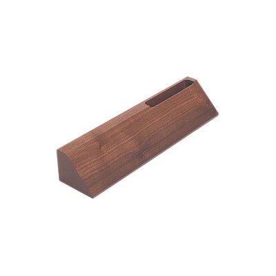 2" x 10" Walnut Wood Desk Wedge with Slot