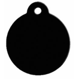 Black Circle Pet ID Tag