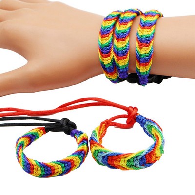 Rainbow LGBT Pride Woven Bracelet