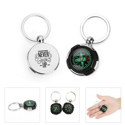 Circle Compass Keychain