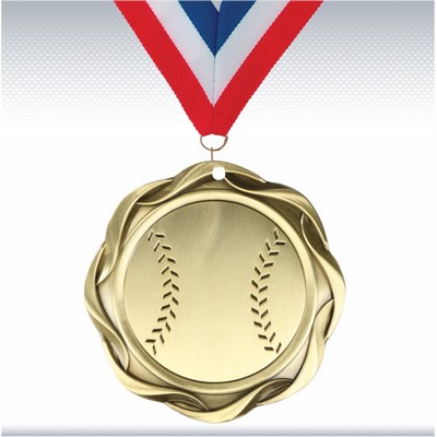 3" Gold Fusion Baseball Medal